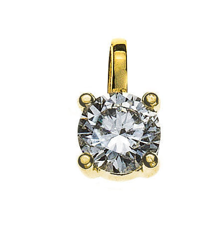 Anhänger Solitär Gelbgold 750 Diamant 0,25 ct.