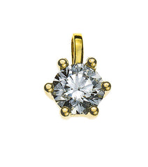 Anhänger Solitär 6-Griff Diamant Gelbgold 750 0.33 ct.