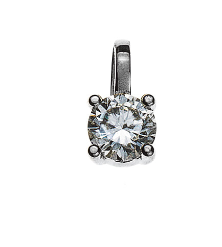 Anhänger Solitär 4-Griff Diamant Weissgold 750 0.10 ct.