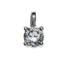 Anhänger Solitär 4-Griff Diamant Weissgold 750 0.15 ct.