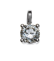 Anhänger Solitär 4-Griff Diamant Weissgold 750 0.20 ct.