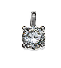 Anhänger Solitär 4-Griff Diamant Weissgold 750 0.25 ct.