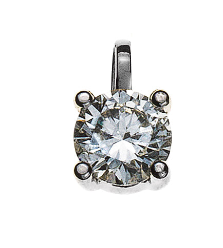 Anhänger Solitär 4-Griff Diamant Weissgold 750 0.50 ct.