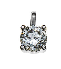Anhänger Solitär 4-Griff Diamant Weissgold 750 0.50 ct.
