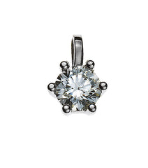 Anhänger Solitär 6-Griff-Fassung Weissgold 750 0.20 ct.