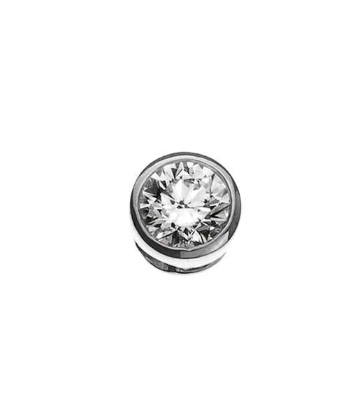 Anhänger Solitär Zargen-Fassung Weissgold 750 0.10 ct.