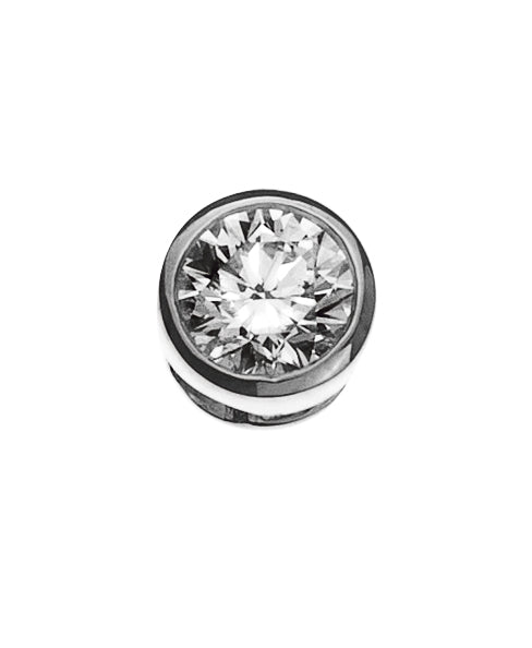 Anhänger Solitär Zargenfassung Weissgold 750 H-SI 0.25 ct.