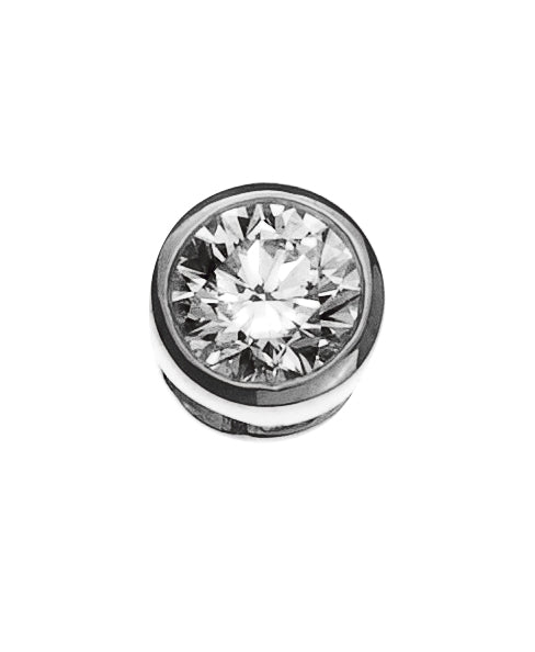 Anhänger Solitär Zargenfassung Weissgold 750 H-SI 0.33 ct.
