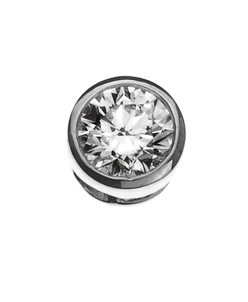 Anhänger Solitär Zargenfassung Weissgold 750 H-SI 0.50 ct.