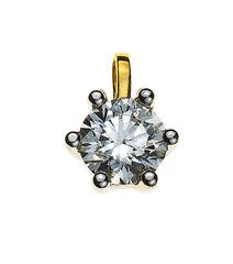 Anhänger Solitär Diamant 0.50ct. 6-Griff Bicolor 750