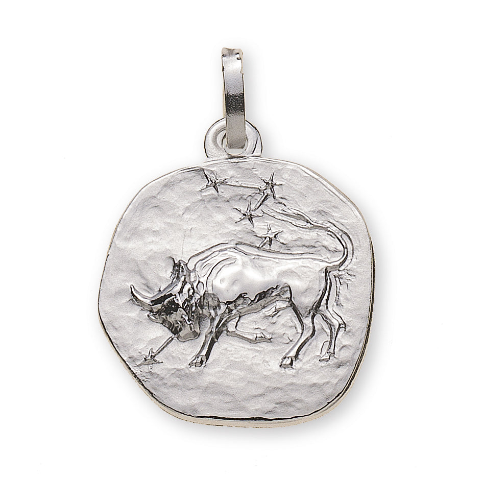 Anhänger Sternzeichen Stier rundlich Weissgold 750