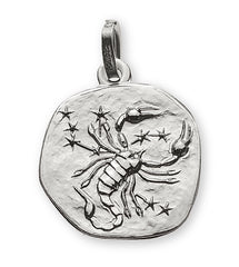 Anhänger Sternzeichen Skorpion rundlich Weissgold 750