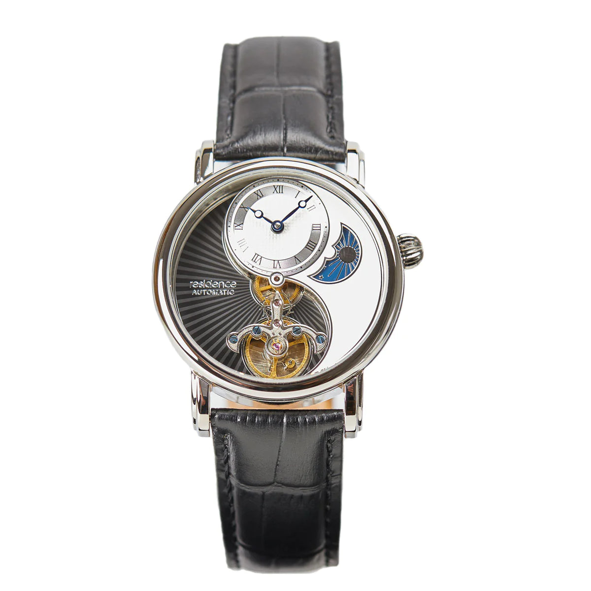 Residence Watches Yin Yang Automatik Silber, 37mm Herrenuhr