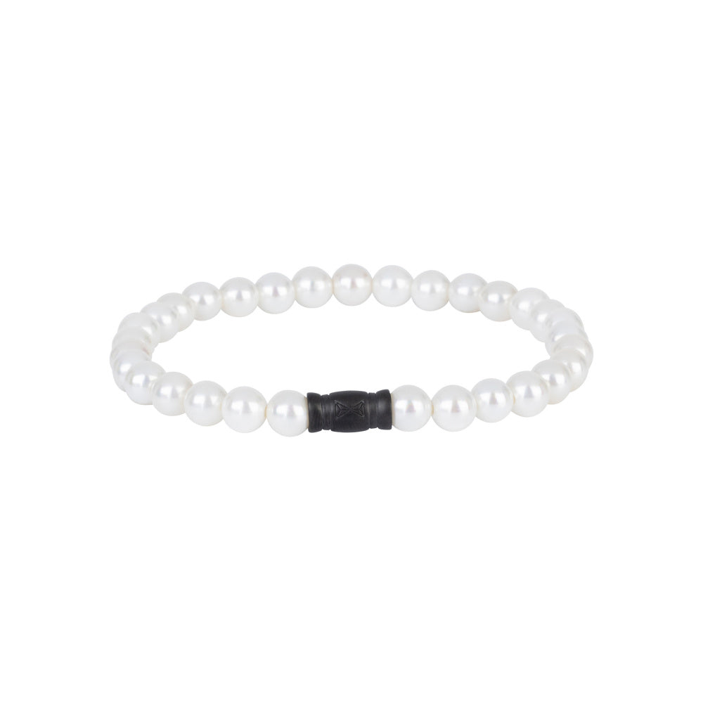AZE Jewellery Herrenarmband Pearl Mountain Weiss 19cm