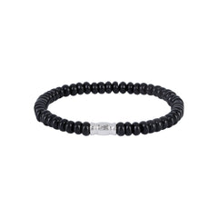 AZE Jewellery Herrenarmband Agate Mountain Schwarz 17,5cm