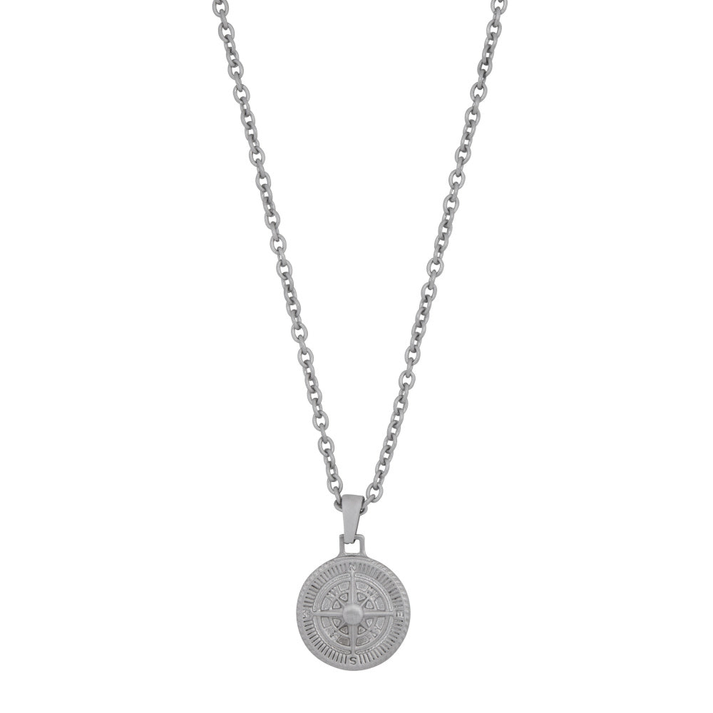 AZE Jewellery Herren Halskette Boussole Silber