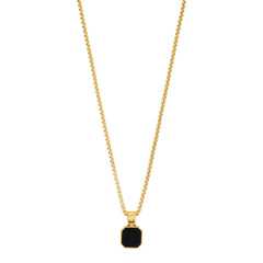 AZE Jewellery Herren Halskette Onyx Rocks Gold