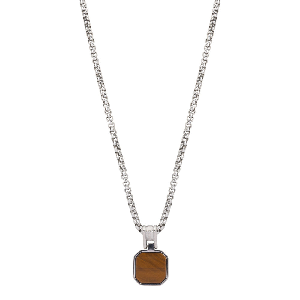 AZE Jewellery Herren Halskette Tiger Rocks Silber