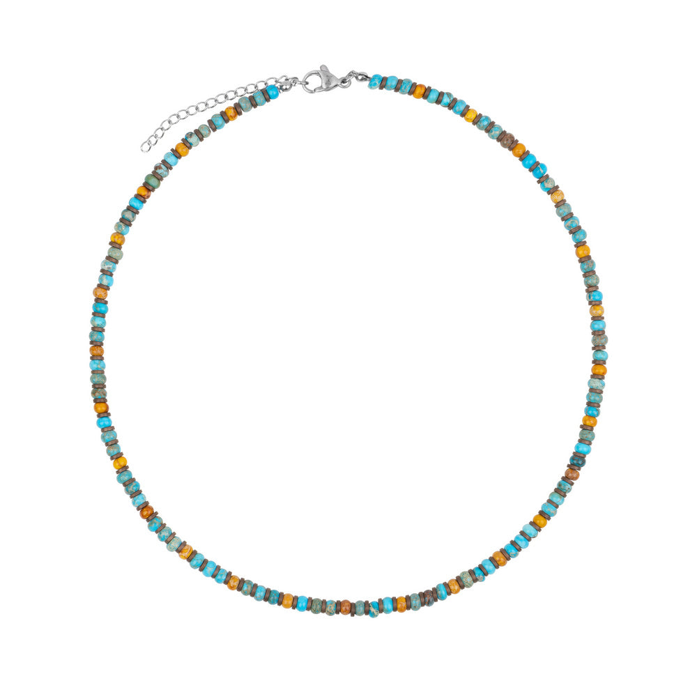 AZE Jewellery Herren Edelsteinkette Türkis