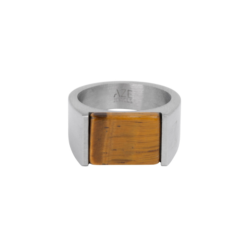 AZE Jewellery Siegelring Signet Rocks Tiger Silber