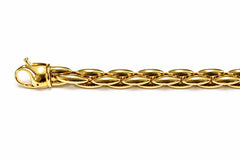 Armband Anker Carre Gelbgold 750 8.6mm 20cm poliert Handarbeit