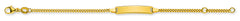 ID Armband Panzer geschliffen Gelbgold 585 mit Gravurplatte