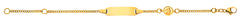 Armband Panzer diamantiert Gelbgold 750 mit Gravurplatte und Engeli