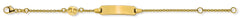 Baby Armband Rundanker Gelbgold 750 Babyfüsse