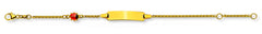 Kinder Armband Zopf Gelbgold 375 Marienkäfer