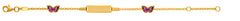 Kinder Armband Spiegelanker Gelbgold 375 2 Schmetterlinge