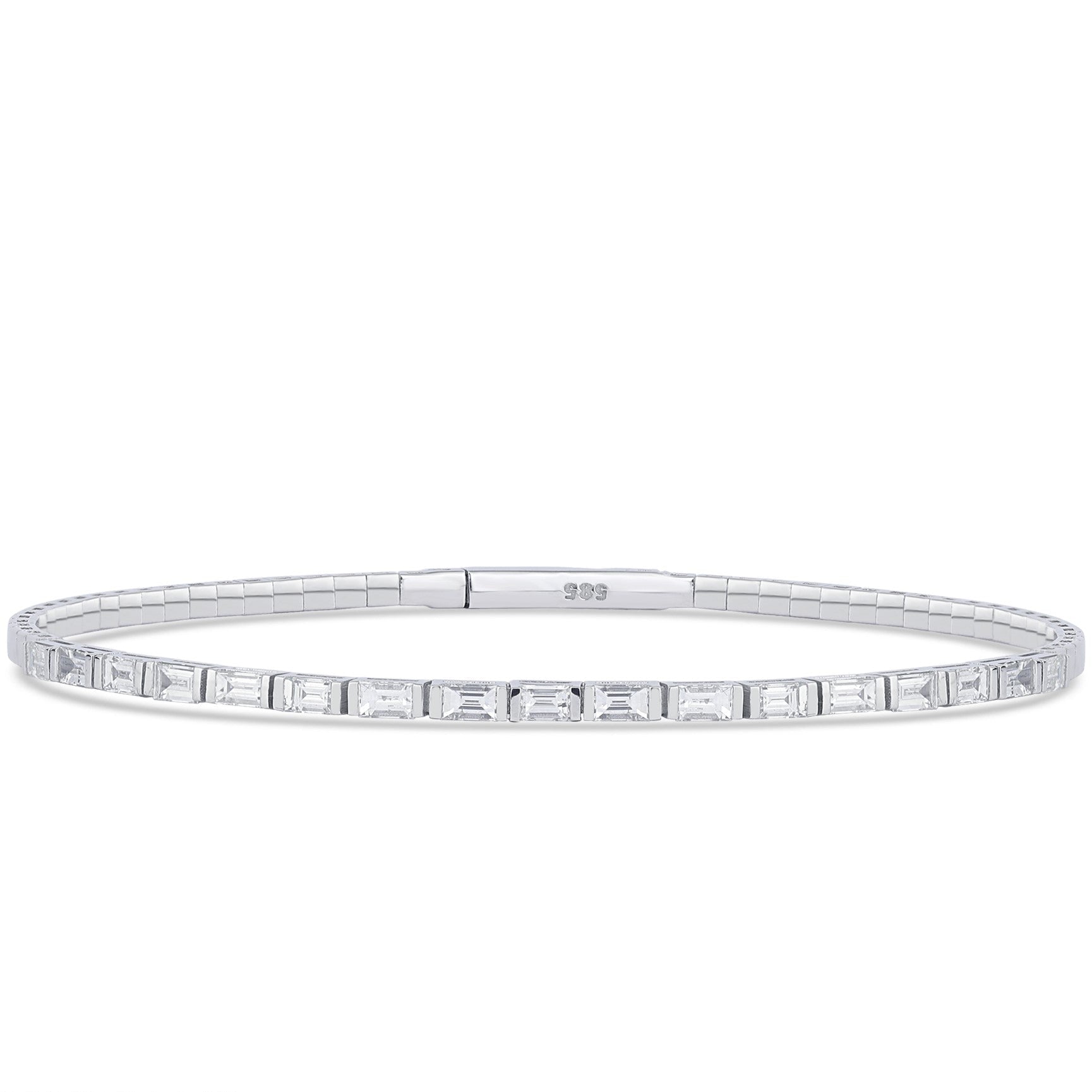 Elegantes Goldarmband mit Baguette-Diamanten (14K / 18K) - BBL0000507