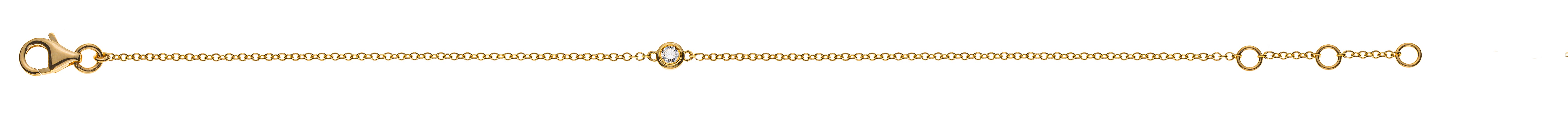 Armband Spiegelanker Gelbgold 750 mit 1 Brillant 0.05ct