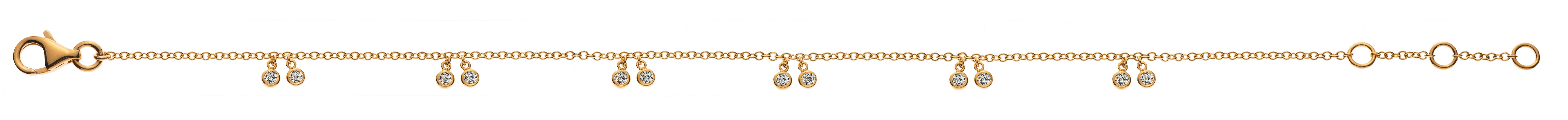 Armband Gelbgold 750 mit 12 Brillanten 0.21ct