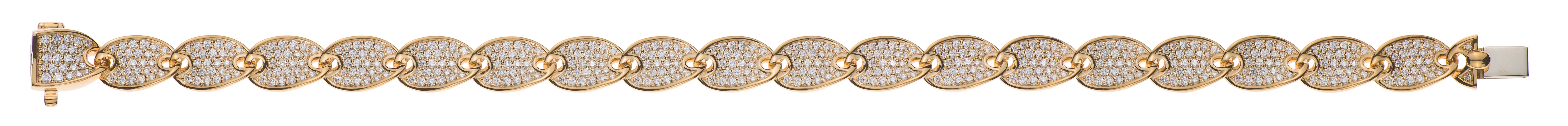 Armband Gelbgold 750 mit 468 Brillanten 3.05ct H SI