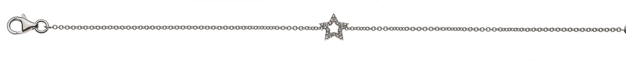 Armband Stern mit 20 Brillanten Weissgold 750