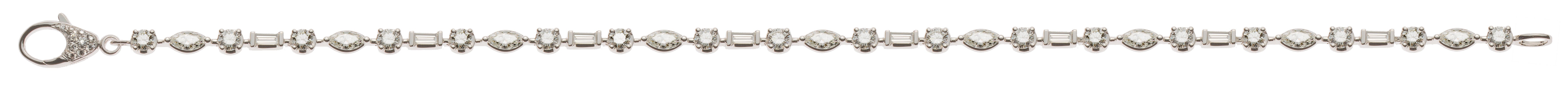 Armband Weissgold 750 mit Diamanten in verschiedenen Schliffen 1.21ct.