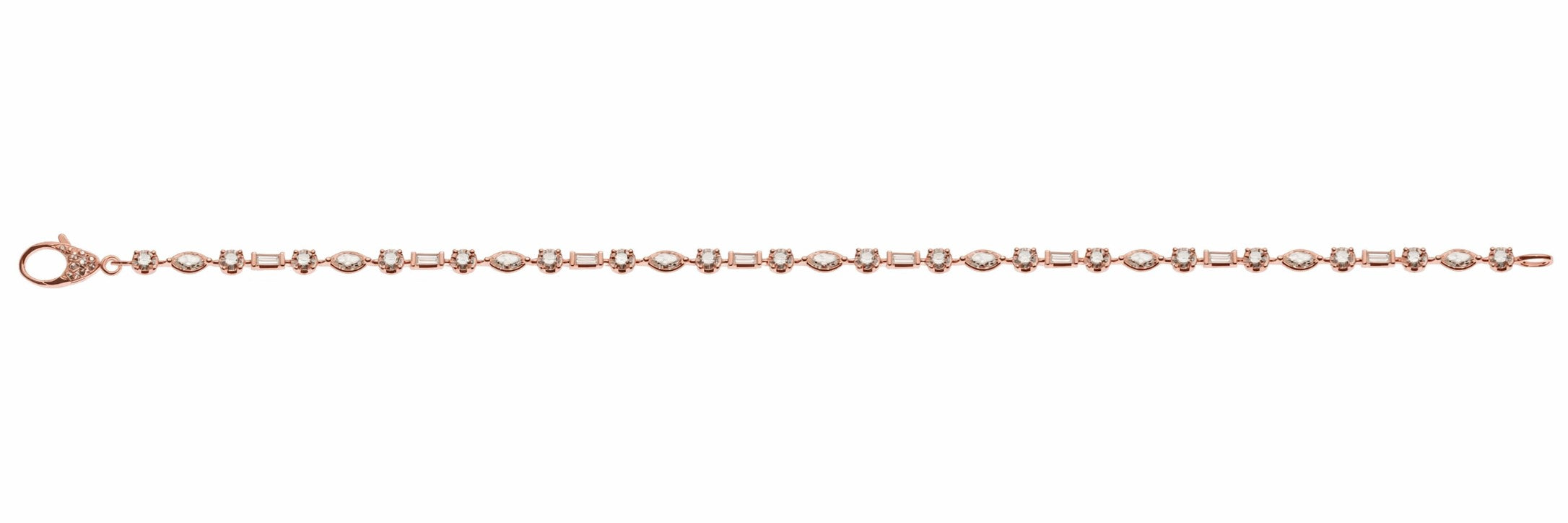 Armband Rotgold 750 mit Diamanten 2.36 ct. 18cm