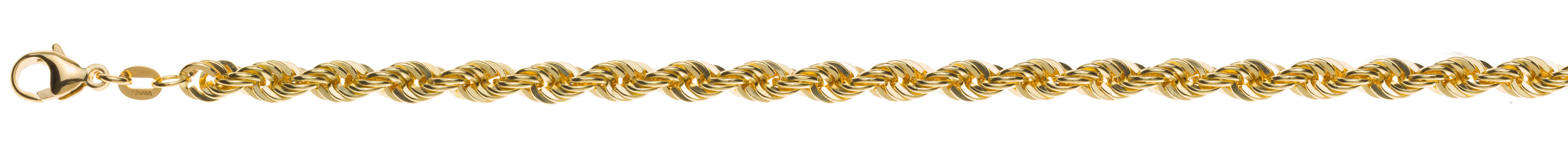 Kordelarmband Gelbgold 750 halbmassiv ca. 4.8mm 19cm