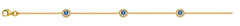 Armband Gelbgold 750 mit Saphiren 0.47ct und Brillanten 0.13ct