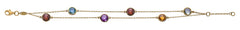 Armband Gelbgold 750 mit Farbsteinen 19cm