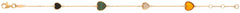 Armband Gelbgold 750 mit Farbstein Herzen