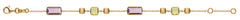 Armband Gelbgold 750 mit Amethyst und Peridot