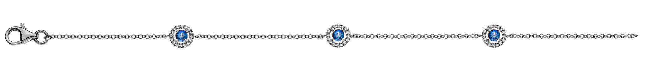 Armband Weissgold 750 mit Saphiren und Brillanten
