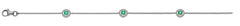 Armband Weissgold 750 Smaragde Brillanten 19cm