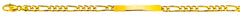 Armband Figaro ID Gelbgold 750 ca. 4,0 mm