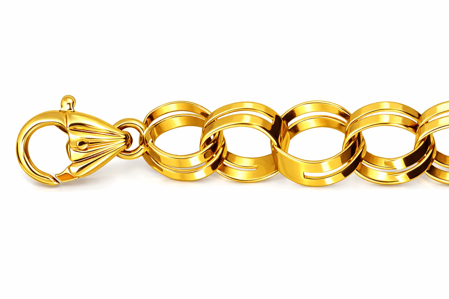 Armband Gelbgold 750, 9.3mm breit
