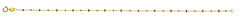 Collier Spiegelanker Gelbgold 750 mit Gold- und Emaille Pink Kugeln, 42cm
