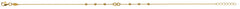 Fusskette Infinity Gelbgold 750 mit Goldkugelchen 24cm