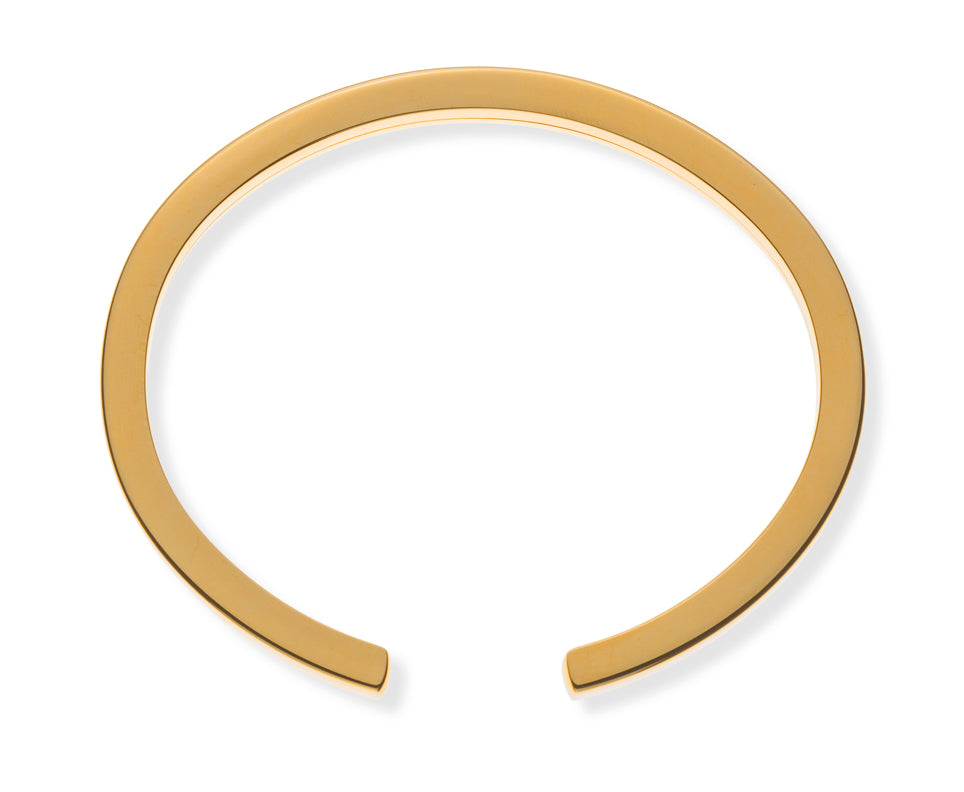 Armreif Gelbgold 750 flexibel poliert quadratisches Profil 4x4mm