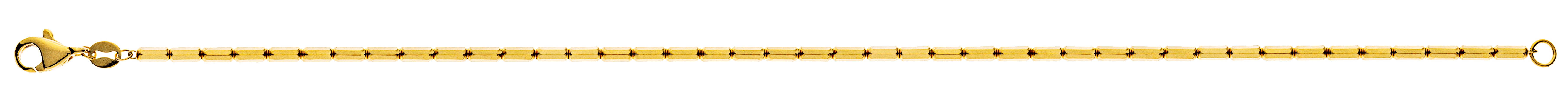 Armband Tubepoliert Gelbgold 750, 19cm